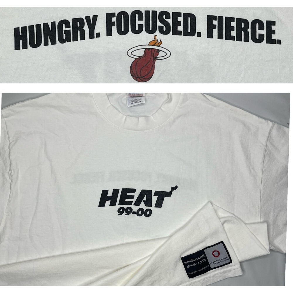 Miami Heat‎ Inaugural Game American Airlines Arena Tee Mens XL NBA 1999 Vintage